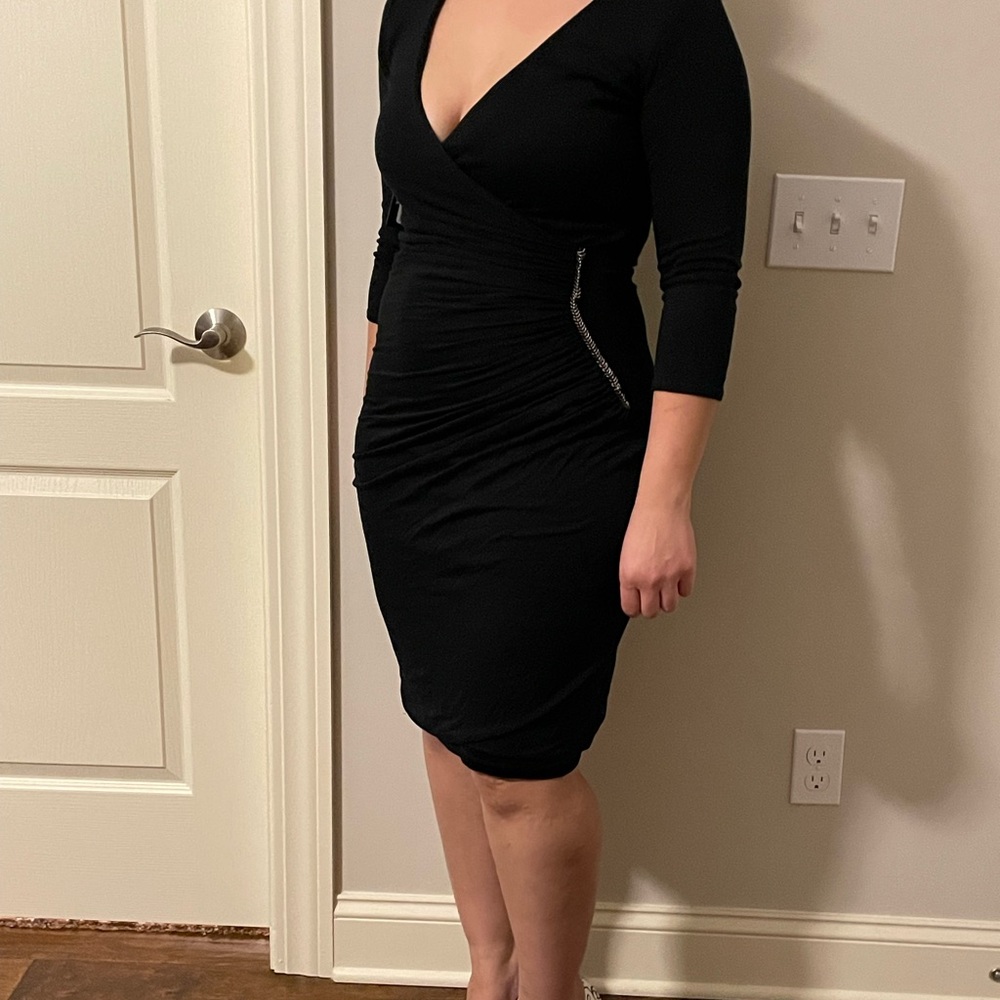 VERSACE
Jersey Dress with
Chain Detail